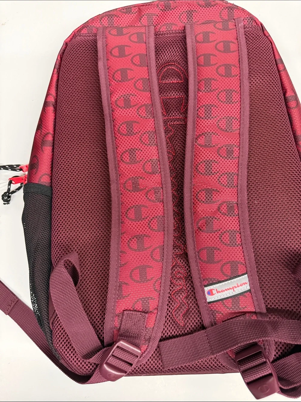 NEW Champion Logo Backpack with Vertical Stripe Laptop Sleeve